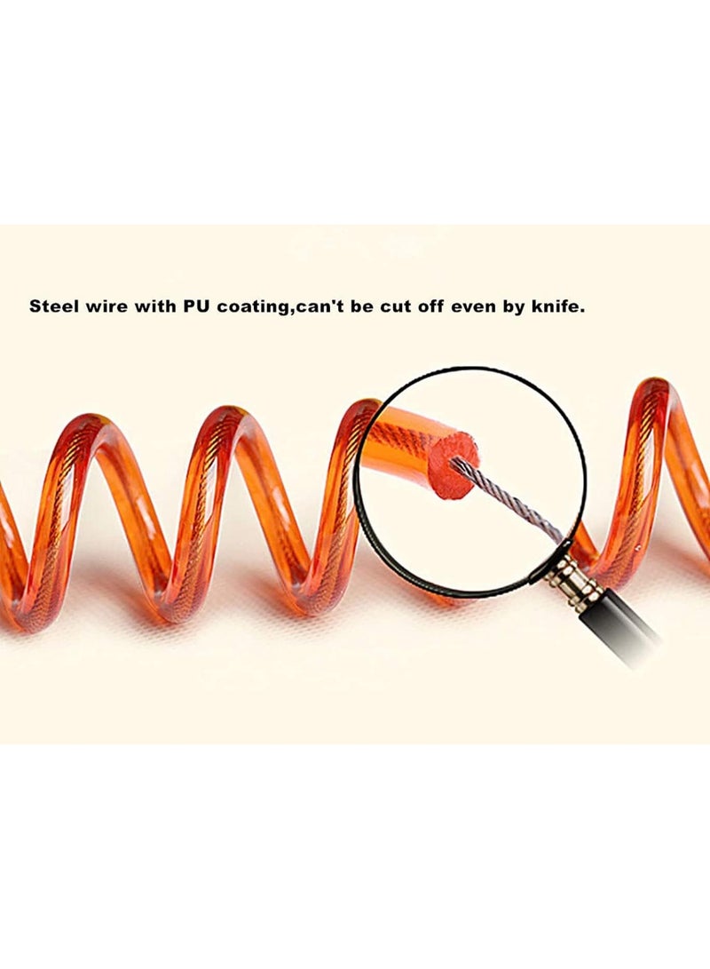 سوار أمان مانع للضياع للأطفال والرضع مزود بحبل مطاطي ستانلس ستيل قابل للتمدد حتى 1.5 متر مع دوران 360 درجة – Anti Lost Wrist Link Safety Strap لتأمين الأطفال أثناء المشي والسفر والتسوق والتنزه – حزام معصم ناعم ومريح قابل للتعديل للأطفال والبالغين مصنوع من خامات آمنة ومبطنة للإستخدام الخارجي والداخلي ومنع ابتعاد الطفل مع الحفاظ على حريته وأمانه - برتقالي - Image 4